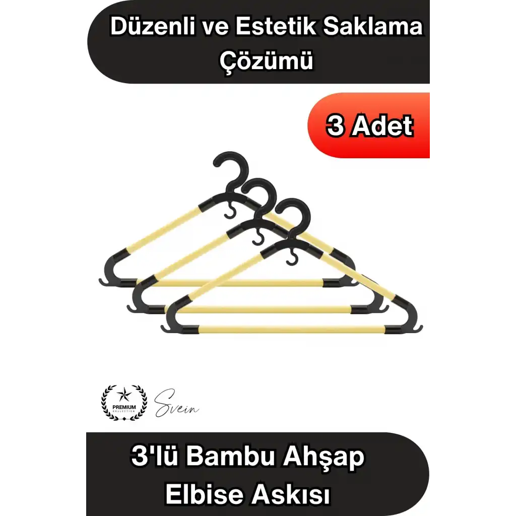 #Askı 3lü Bambu Ahşap Elbise Askısı Yetişkin Doğal Ahşap Kaymaz Dayanıklı Kıyafet Askılığı Gömlek Ceket Pantolon Elbise Dolap Düzenleyici Askı Seti