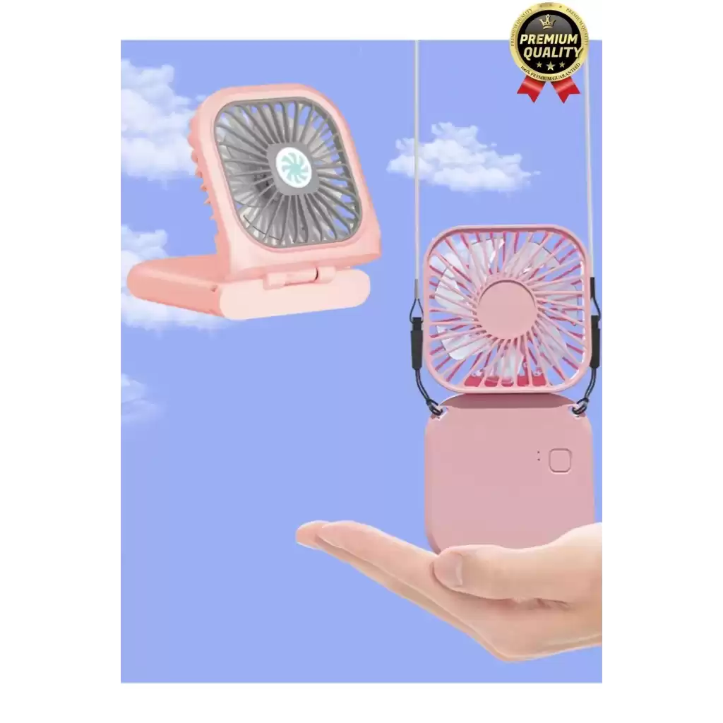 Çok Fonksiyonlu Taşınabilir Sessiz Serinletici Şarjlı Fan Masaüstü Ve Boyun Askılı Mini Vantilatör