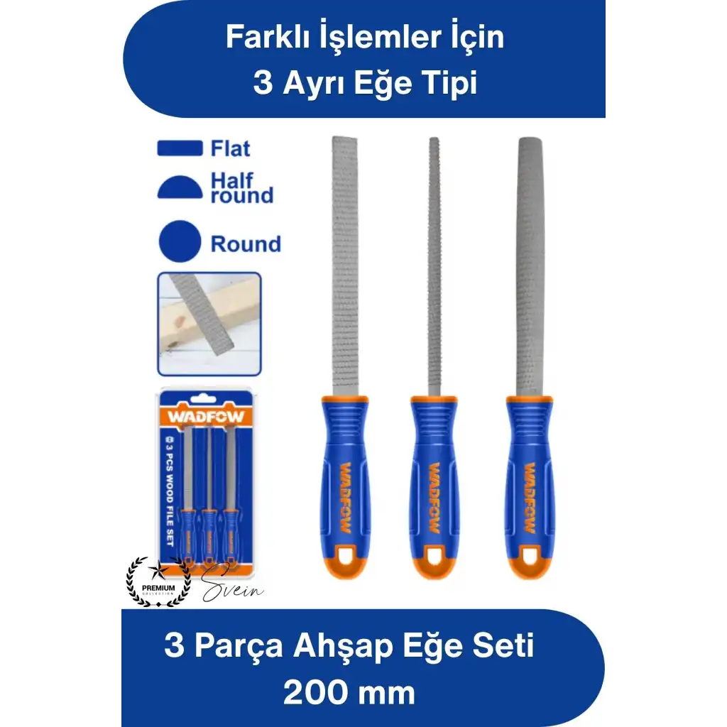 #EğeSeti 3 Parça Ahşap Eğe Seti 200 mm Orta Pürüzlü Düz Yarım Yuvarlak Yuvarlak Törpü Ergonomik Sap Karbon Çelik Marangoz Mobilya Oyma Zımparalama El Aleti Profesyonel