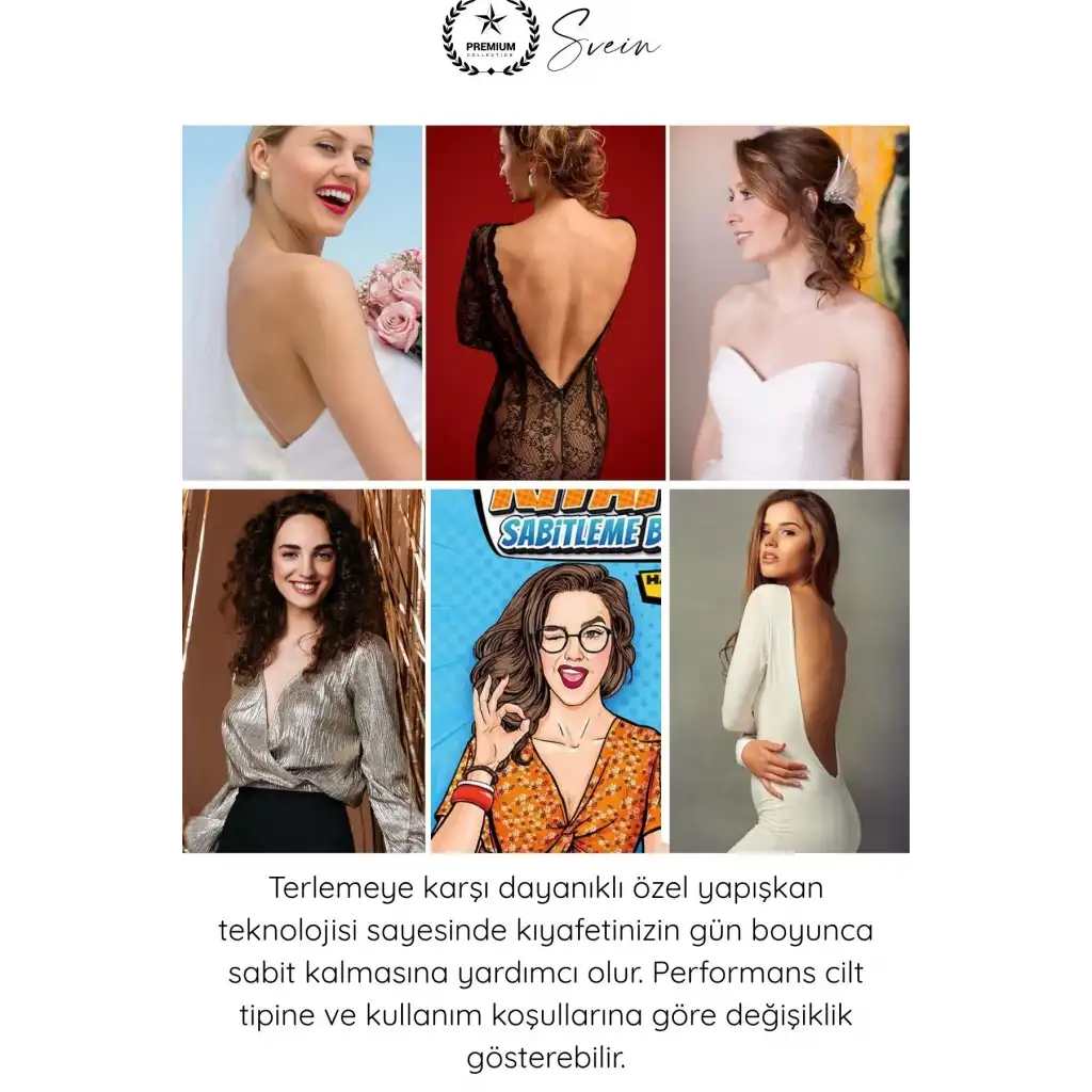 #ElbiseBandı Hipoalerjenik Kıyafet Sabitleme Bandı 2 Ebatlı Şeffaf 48 Adet Dekolte Abiye Gelinlik Straplez Gömlek Elbise Pantolon Etek Çorap Görünmez Çift Taraflı Cilt Dostu Bant