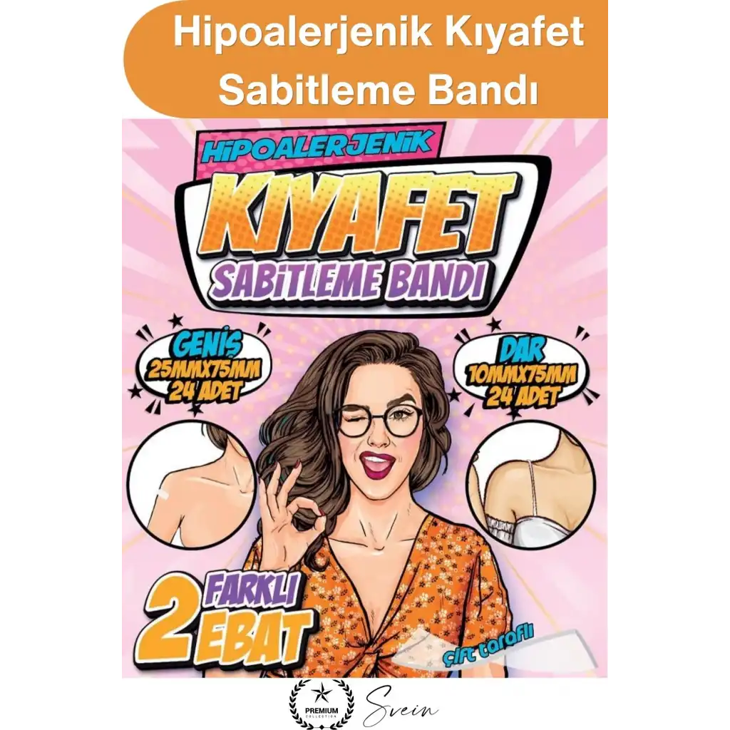#ElbiseBandı Hipoalerjenik Kıyafet Sabitleme Bandı 2 Ebatlı Şeffaf 48 Adet Dekolte Abiye Gelinlik Straplez Gömlek Elbise Pantolon Etek Çorap Görünmez Çift Taraflı Cilt Dostu Bant