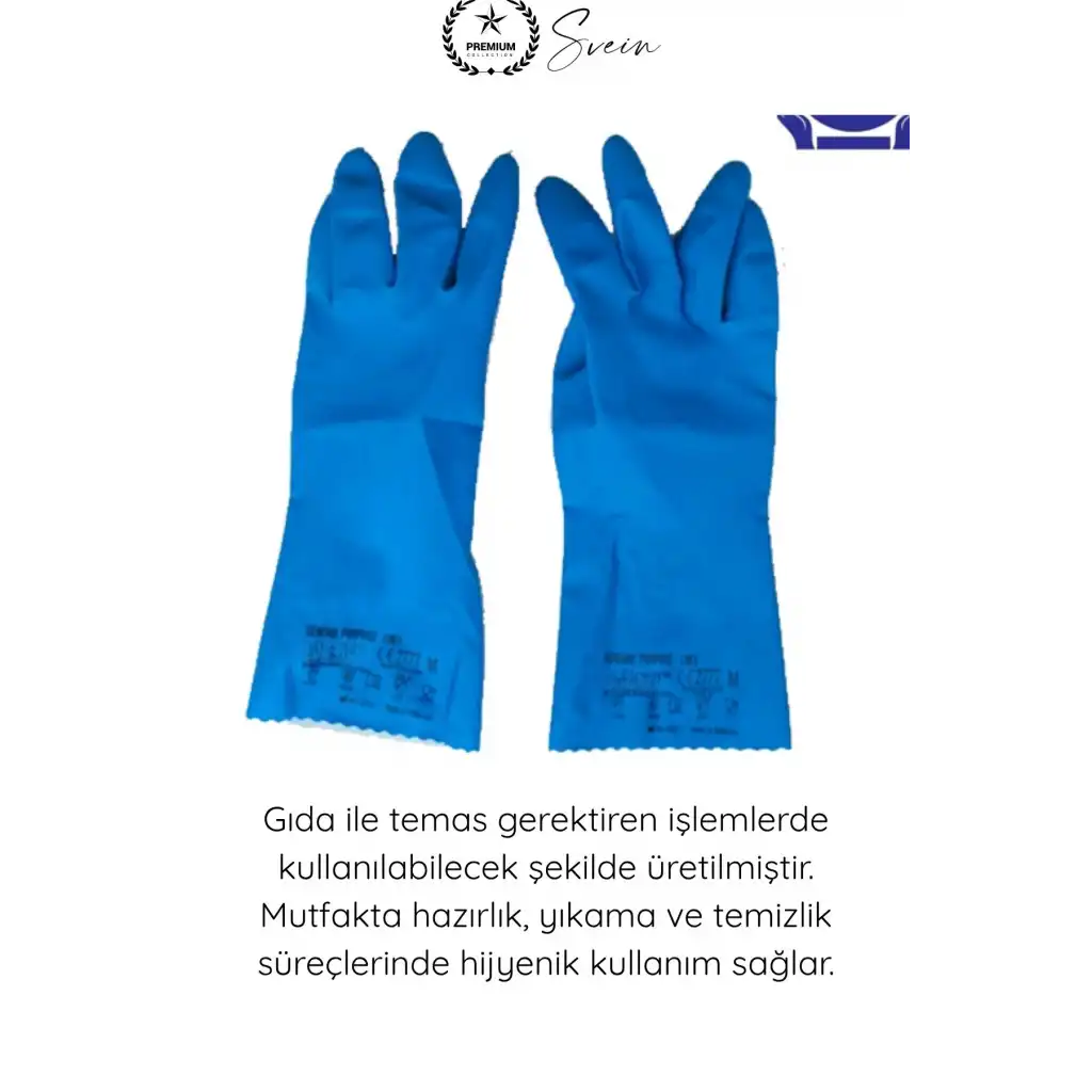 #Eldiven Genel Kullanım Lateks Eldiven Gıda Uyumlu Doğal Kauçuk Kimyasal Dirençli Astarlı Kaymaz Temizlik Bulaşık Bahçe Mutfak Hijyen Endüstriyel Ev İş Eldiveni Uzun Ömürlü Konforlu