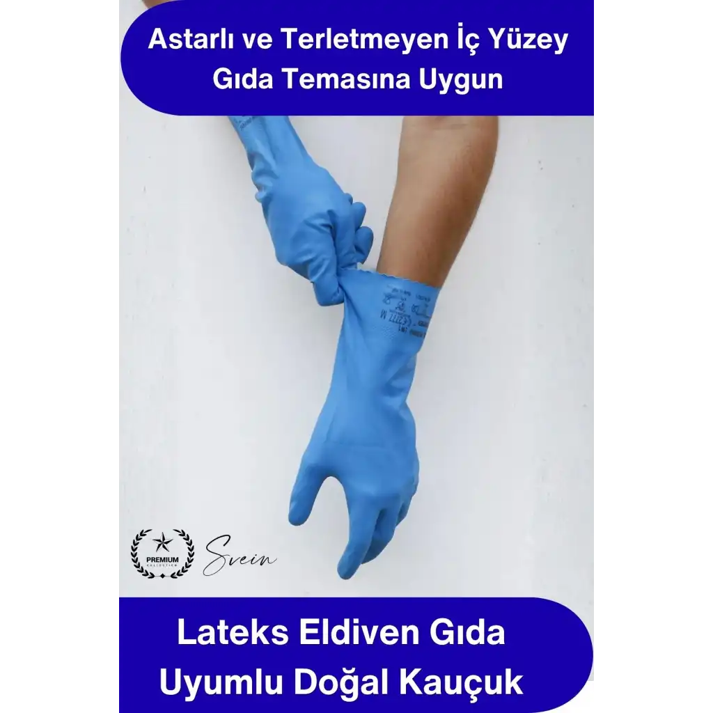 #Eldiven Genel Kullanım Lateks Eldiven Gıda Uyumlu Doğal Kauçuk Kimyasal Dirençli Astarlı Kaymaz Temizlik Bulaşık Bahçe Mutfak Hijyen Endüstriyel Ev İş Eldiveni Uzun Ömürlü Konforlu