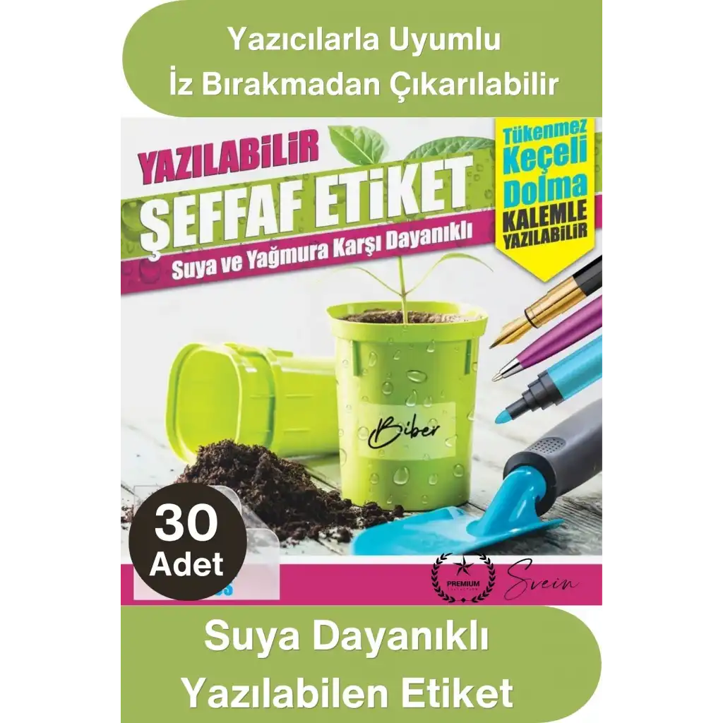 #İsimlik Suya Dayanıklı Yazılabilen Baharat Etiketi 30 Adet Şeffaf Yapışkanlı Kavanoz Etiketi Fide Tohum Saksı Bitki İsimlendirme Markalama Not Etiketi Güçlü Yapışkan İz Bırakmadan Çıkarılabilir