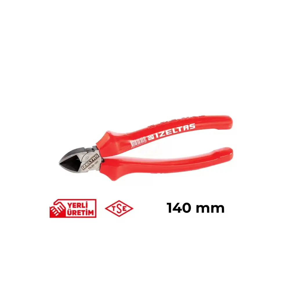 İzeltaş Yan Keski Opak Seri 140 mm Ergonomik Kaymaz Sağlam Tutuş Günlük ve Profesyonel Kullanım Elektrik Kablo Sıyırma Kesme Aleti