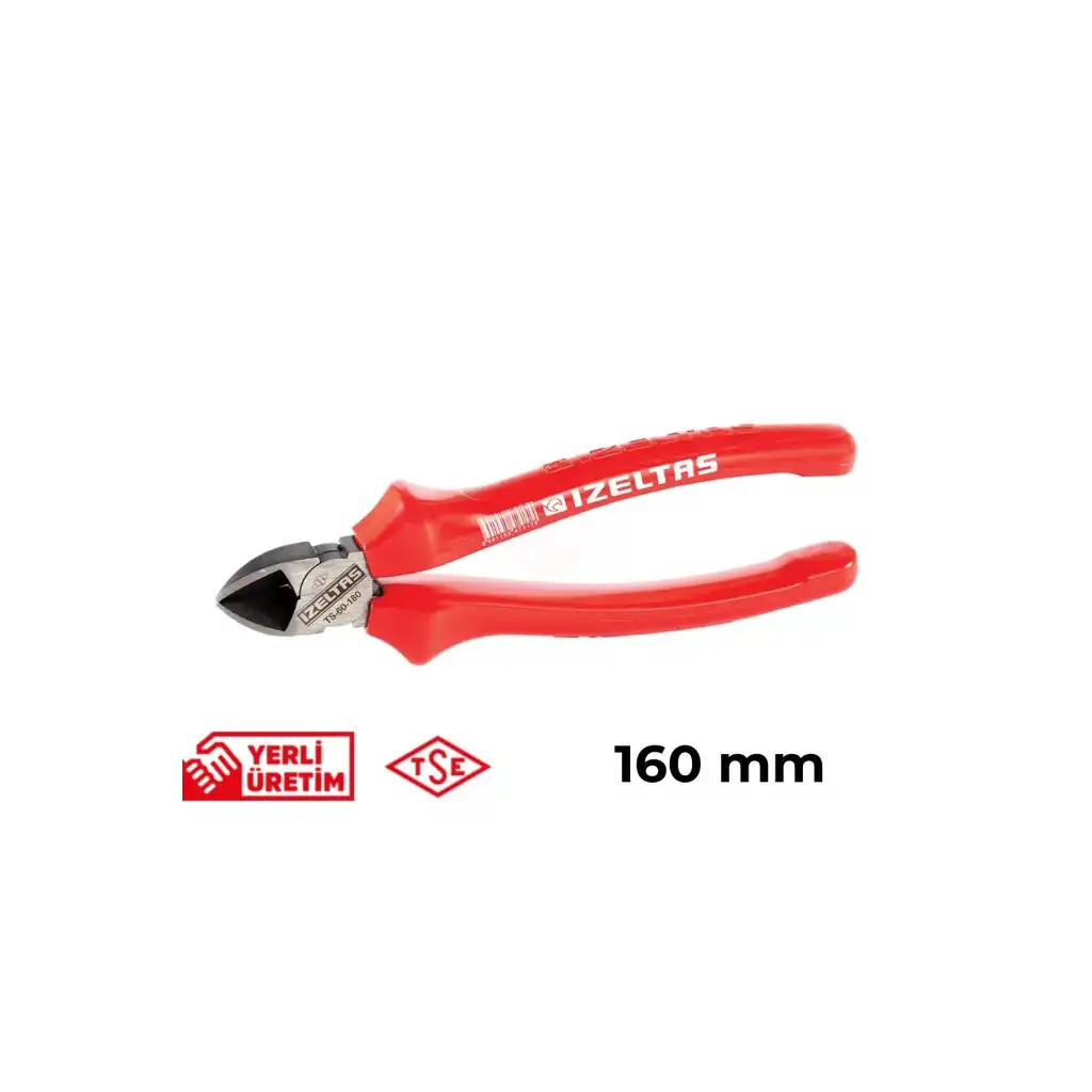 İzeltaş Yan Keski Opak Seri 160 mm Ergonomik Kaymaz Sağlam Tutuş Günlük ve Profesyonel Kullanım Elektrik Kablo Sıyırma Kesme Aleti