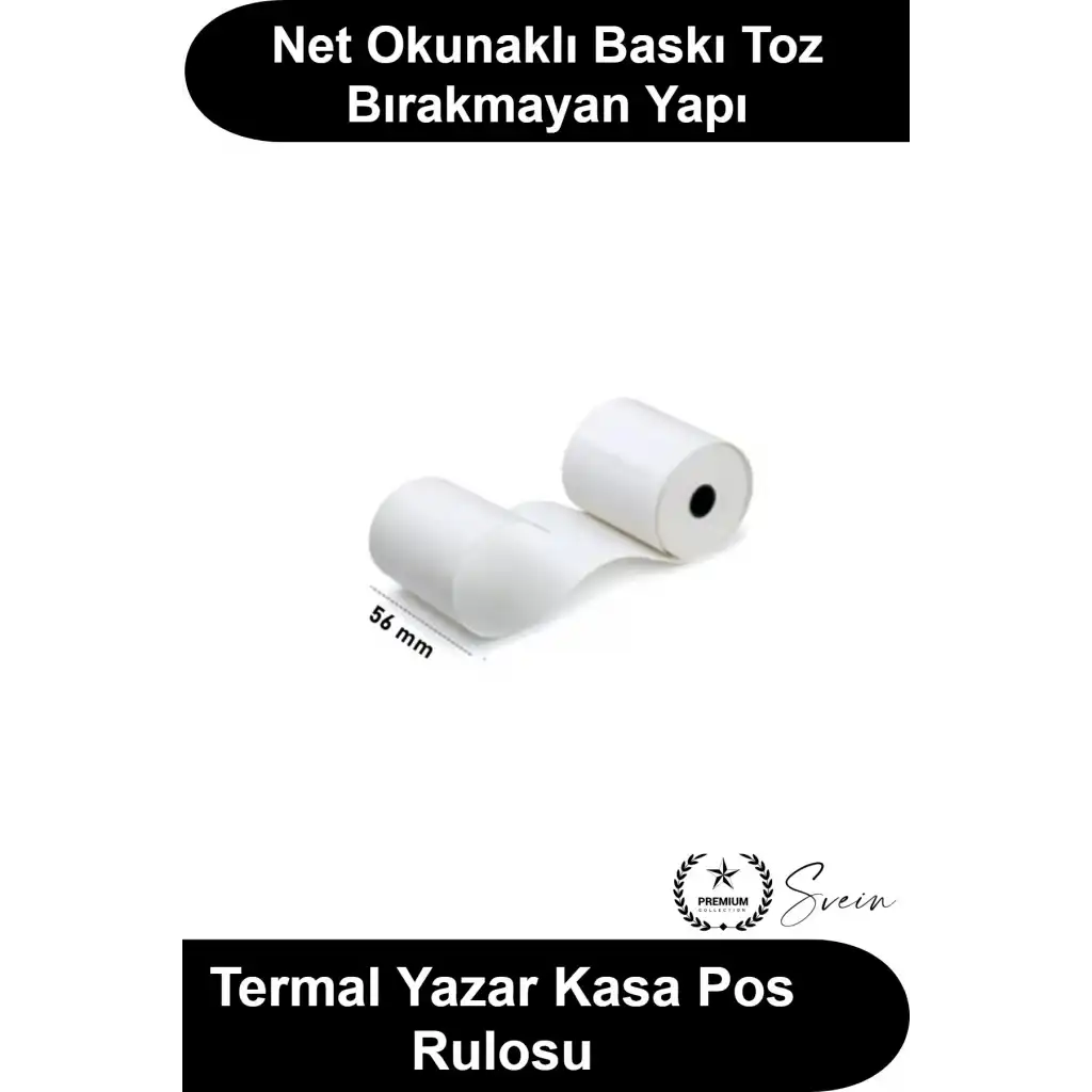 #TermalRulo 56 mm x 12 Metre Termal Kağıt Yazar Kasa Pos Rulosu Isıya Duyarlı Fiş Yazıcısı Uyumlu Yeni Nesil Kredi Kartı Cihazı Market Mağaza Restoran Kırtasiye Beyaz Toz Bırakmaz Net Baskı 1 Adet