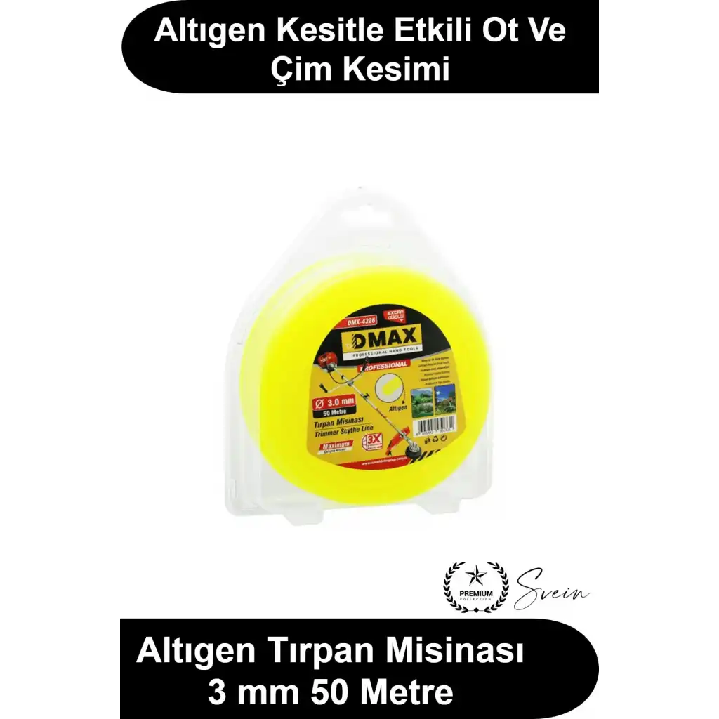 #TırpanMisinası Altıgen Çim Biçme Tırpan Misinası 3 mm 50 Metre Benzinli Elektrikli Uyumlu Yabani Ot Temizleme Bahçe Bakım Makarası Profesyonel Dayanıklı Aşınmaya Dirençli Park Tarım Peyzaj Alanları