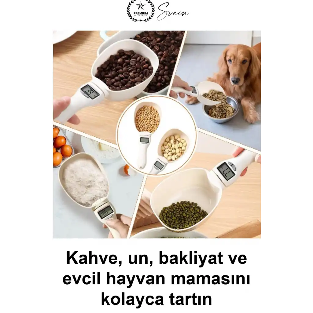 #ÖlçüKaşığı Dijital Ölçü Kaşığı Terazili 800 gr Hassas Mutfak Tartısı LCD Ekranlı Elektronik Baharat Un Şeker Kahve Sıvı Evcil Hayvan Maması Tartma Çıkarılabilir Uçlu Ergonomik Pastane Diyet Gramaj