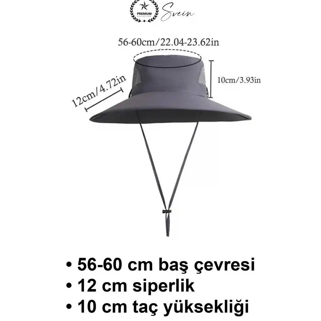 Güneş Enerjili Fanlı Balıkçı Şapka Solar Panelli Vantilatörlü Geniş Siperlikli Kamp Doğa Yürüyüşü Bahçe Yazlık Havalandırmalı Fileli Ayarlanabilir Çene İpli Outdoor Serinletici Safari Tekne Seyahat