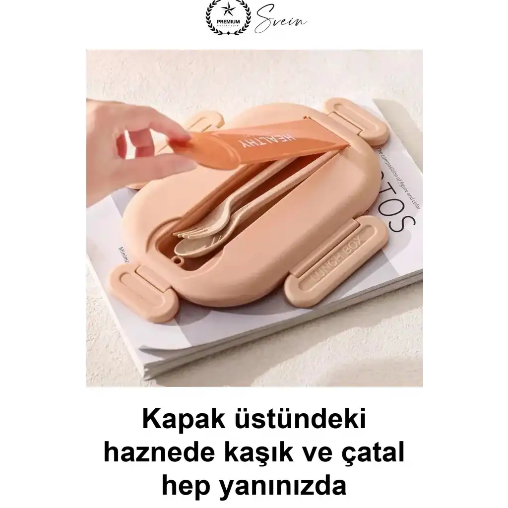 #YemekKabı 2 Bölmeli Beslenme Kutusu Sefer Tası 900 ml 304 Paslanmaz Çelik Sızdırmaz Kilitli Kapaklı Kaşık Çatallı Okul Ofis Piknik Seyahat Diyet Öğle Yemeği Taşınabilir Sağlıklı Lunch Box Bento