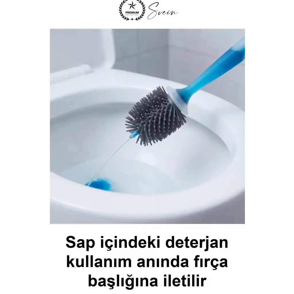 #TuvaletFırçası Deterjan Hazneli Silikon Tuvalet Fırçası Duvara Monte Askılı Yapışkanlı Havalandırmalı Tutuculu Banyo Klozet Wc Temizleme Seti Hijyenik Zemin Üstü Kullanım Matkapsız Montaj Pratik