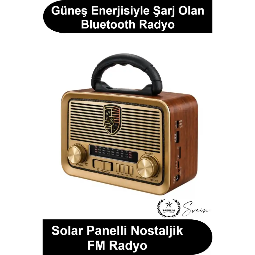 #NostaljikRadyo Solar Panelli Retro FM Radyo Bluetooth Hoparlör Şarjlı LED Fenerli USB TF Kart MP3 Çalar AUX Girişli Ahşap Görünümlü Taşınabilir Kamp Müzik Kutusu Dekoratif Hediyelik Eski Tip Antenli