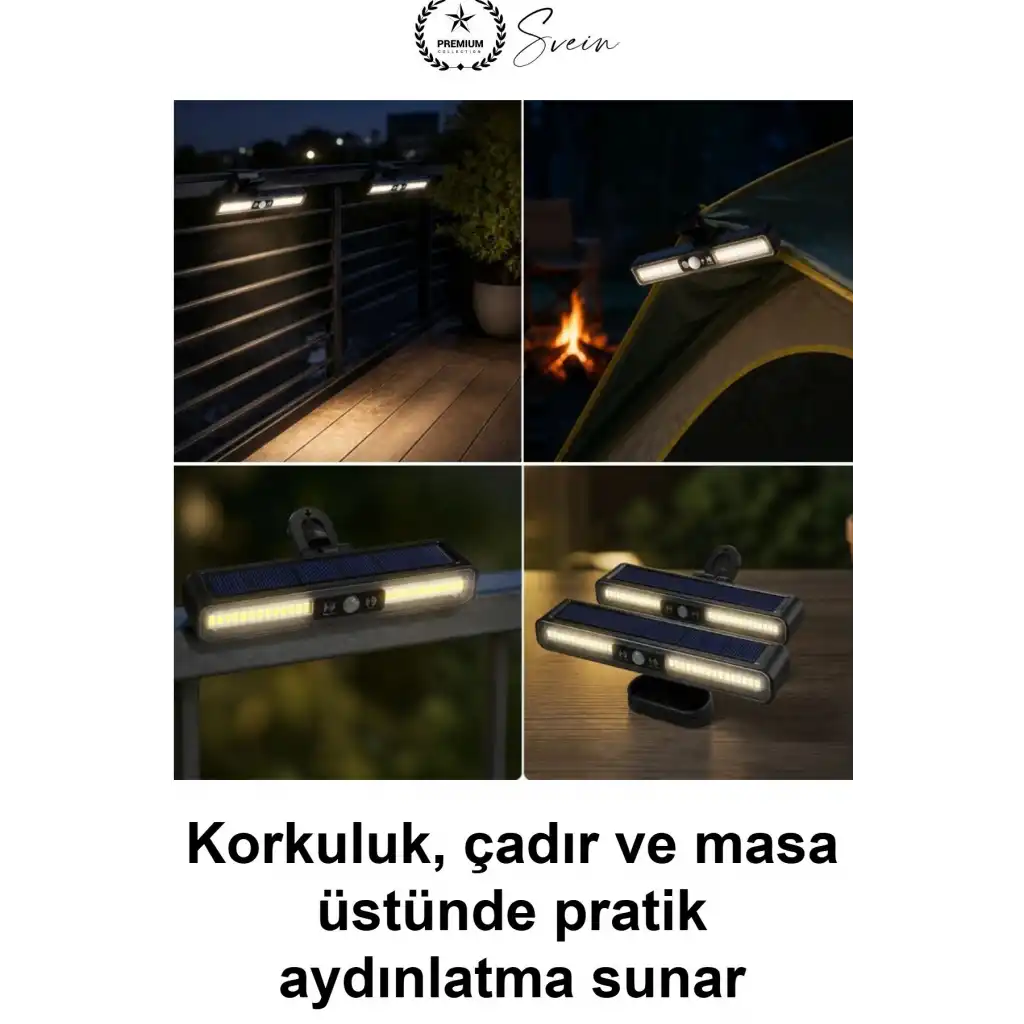 #SolarLamba 2li Mandallı 36 LED Güneş Enerjili Hareket Sensörlü Bahçe Aydınlatma 3 Modlu Kablosuz Dış Mekan Balkon Teras Korkuluk Şemsiye Kamp Çadır Işığı Suya Dayanıklı Kıskaçlı Garaj Duvar Spotu