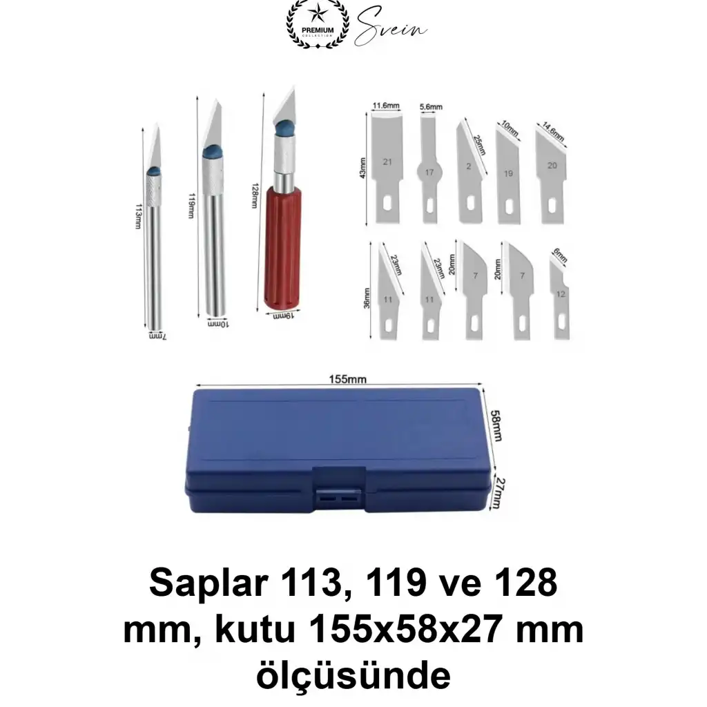 #NeşterSeti 16 Parça Hobi Neşter Seti 13 Maket Bıçağı Gravür Kalemi Hassas Kesim Kağıt Oyma Aleti Maketçi Kretuar El Sanatları İçin Kutulu Metal Saplı Çelik Değiştirilebilir Yedek Uç Takımı