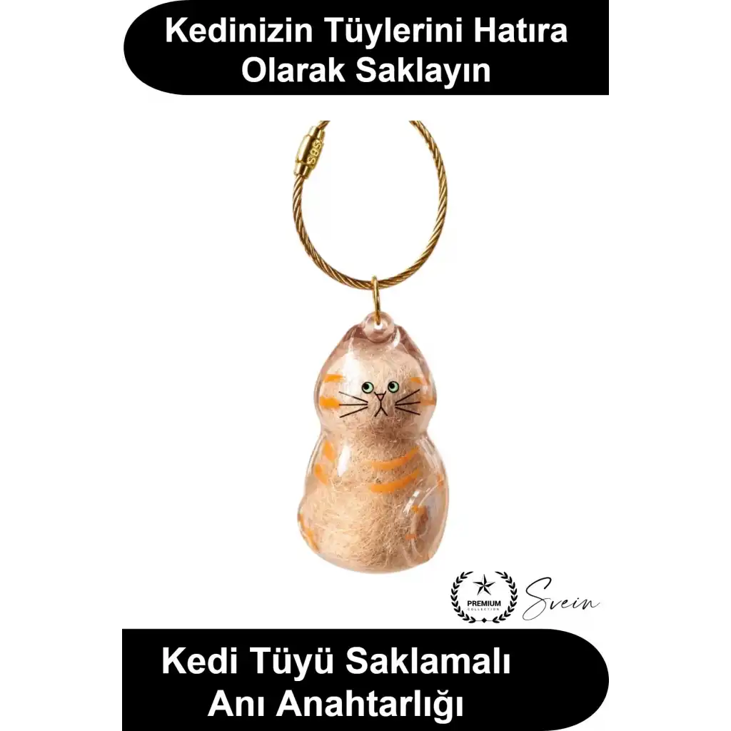 #KediAnahtarlığı Kedi Figürlü Şeffaf Anı Anahtarlığı Tüy Saklama Hazneli Hatıra Aksesuarı Evcil Hayvan Sahibine Anlamlı Hediye Çanta Süsü Akrilik Metal Halkalı Sevimli Tasarım Karışık Model 4-6 cm