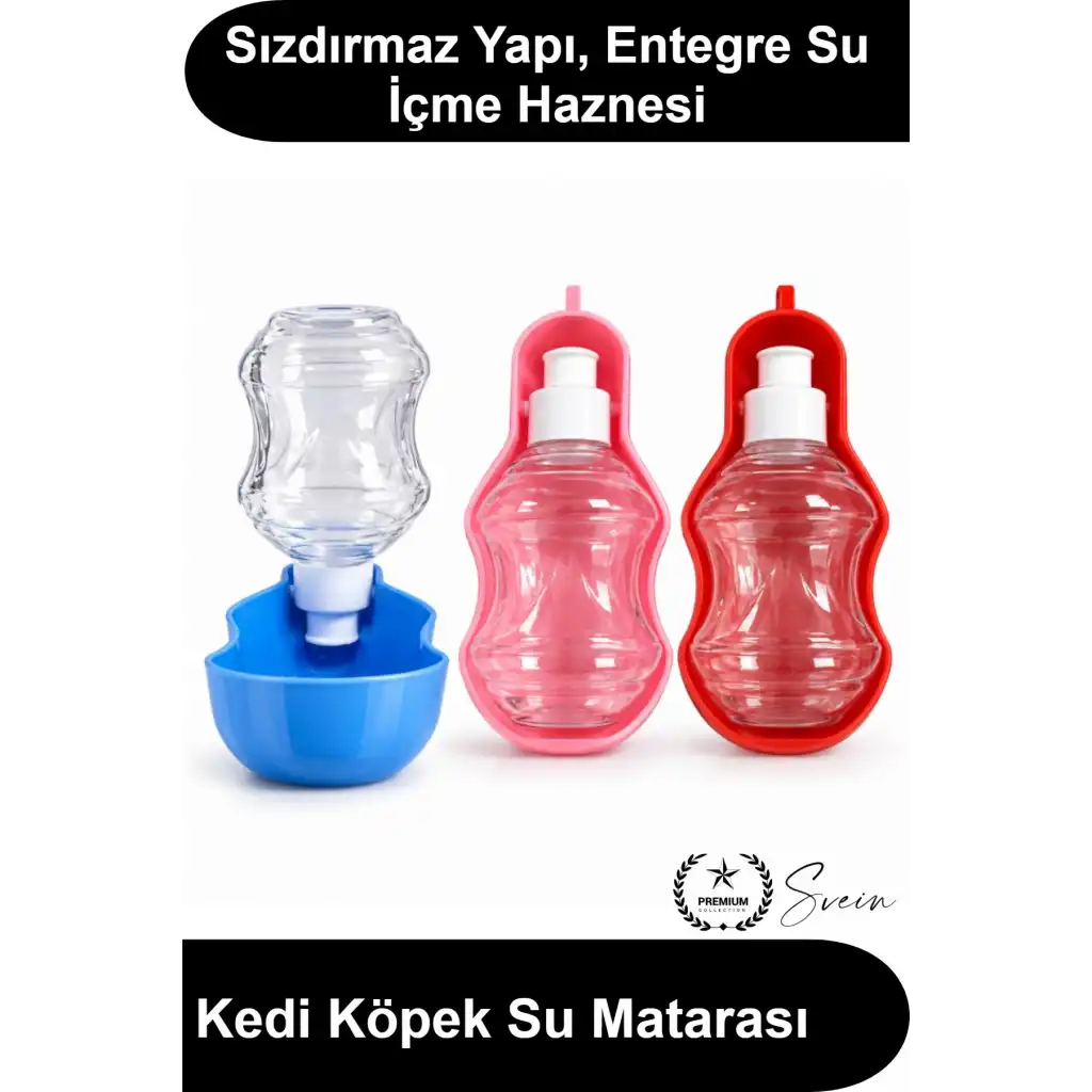 #SuMatarası Kedi Köpek Evcil Hayvan Su Matarası 250 ml Taşınabilir Plastik Suluk Hazneli Sızdırmaz Kilitli Seyahat Yürüyüş Park Gezi Pet Hafif Pratik Dış Mekan Aksesuarı İçme Kabı Bahçe Askılı