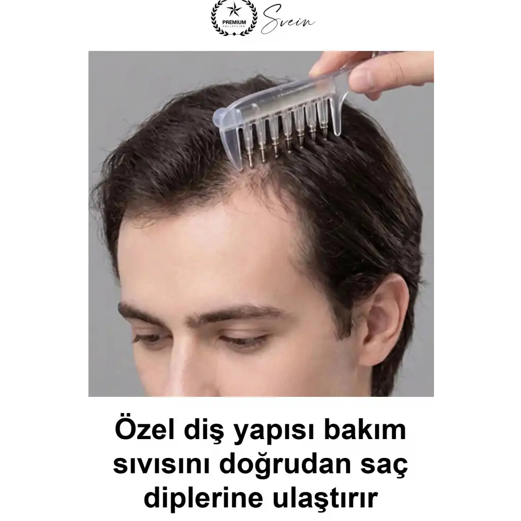 Saç Bakım Yağı Uygulama Tarağı Serum Aplikatörü Yeniden Doldurulabilir Hazneli Sızdırmaz Contalı Kafa Derisi Masajı Şeffaf Pembe Taşınabilir Yıkanabilir Besleyici Sıvı Dağıtıcı Kompakt Model