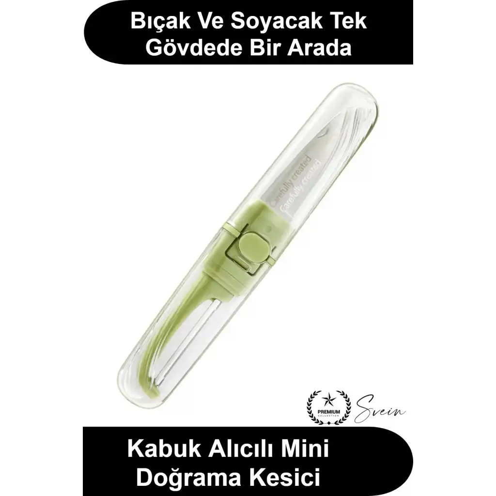 Çift Taraflı Meyve Sebze Bıçağı Soyacak Uçlu Paslanmaz Çelik Kılıflı Mutfak Gereci Salatalık Limon Dilimleme Soyma Aparatı Kamp Piknik Seyahat İçin Taşınabilir Pratik Ergonomik Salata Hazırlama Aracı