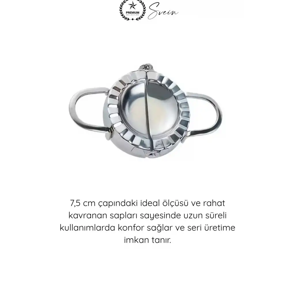 #Kalıp Paslanmaz Çelik Mantı Kurabiye Donut Kesici 7.5 cm Profesyonel Yuvarlak Hamur Kesme Kalıbı Ravioli Gyoza Börek Poğaça Hamur Şekillendirici Mühürleyici Mutfak Aparatı