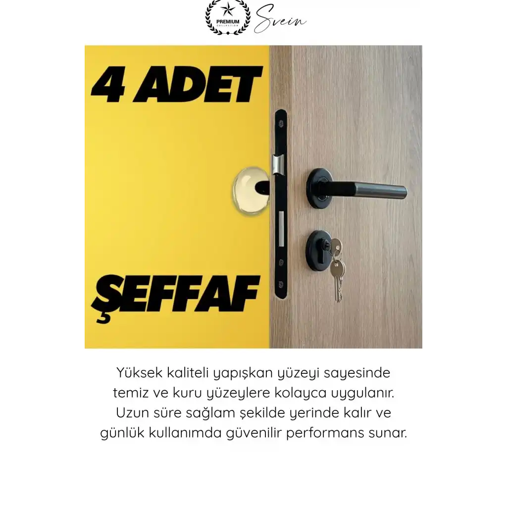 #KapıStoperi Yapışkanlı Kapı Stoperi Şeffaf 4 Adet Kapı Kolu Çarpma Engelleyici Duvar Koruyucu Silikon Tampon Sessiz Darbe Önleyici Güçlü Yapışkan Mobilya Koruma Kapı Arkası Stoper 4 cm