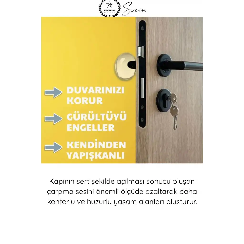 #KapıStoperi Yapışkanlı Kapı Stoperi Şeffaf 4 Adet Kapı Kolu Çarpma Engelleyici Duvar Koruyucu Silikon Tampon Sessiz Darbe Önleyici Güçlü Yapışkan Mobilya Koruma Kapı Arkası Stoper 4 cm