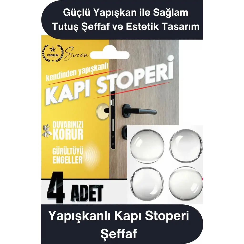 #KapıStoperi Yapışkanlı Kapı Stoperi Şeffaf 4 Adet Kapı Kolu Çarpma Engelleyici Duvar Koruyucu Silikon Tampon Sessiz Darbe Önleyici Güçlü Yapışkan Mobilya Koruma Kapı Arkası Stoper 4 cm