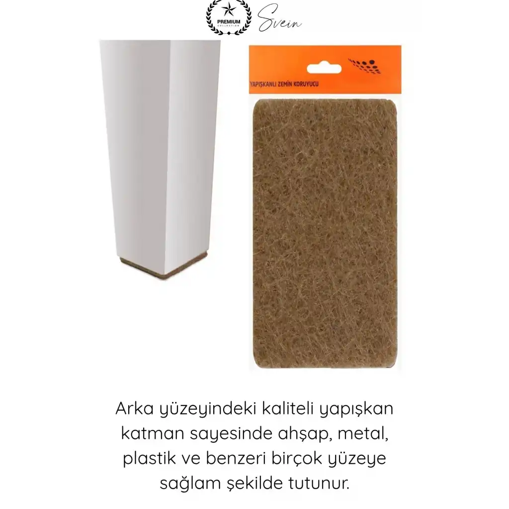 #Keçe Yapışkanlı Dikdörtgen Keçe 12x24 cm Kahve Mobilya Altı Zemin Koruyucu Çizik Önleyici Kesilebilir Masa Sandalye Dolap Sehpa Ayak Pedi Parke Laminat Seramik Sessiz Kaydırmaz Dayanıklı