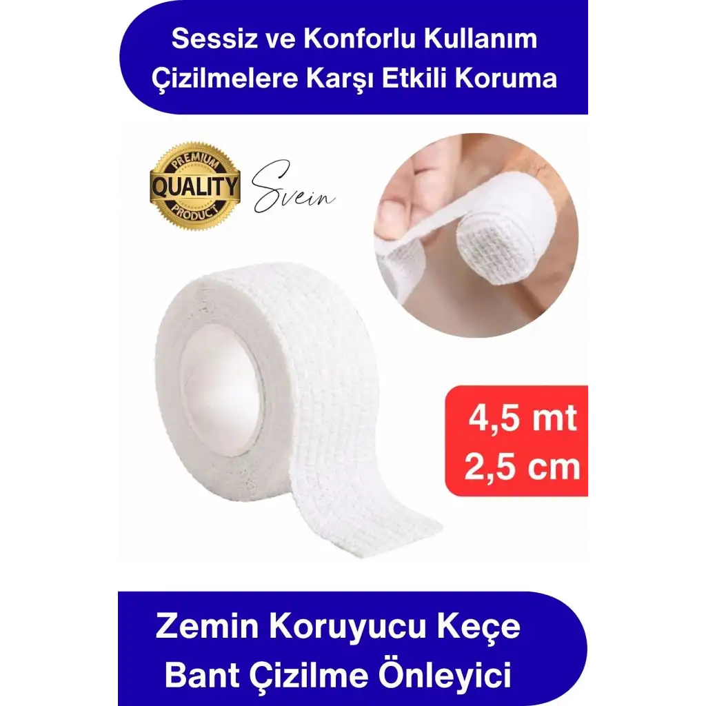 #Keçe Zemin Koruyucu Keçe Bant 4,5 Metre Beyaz Yapışkanlı Mobilya Ayağı Keçesi Ses Önleyici Çizilme Önleyici Parke Laminat Fayans Koruma Kesilebilir Masa Sandalye Dolap Sehpa İçin