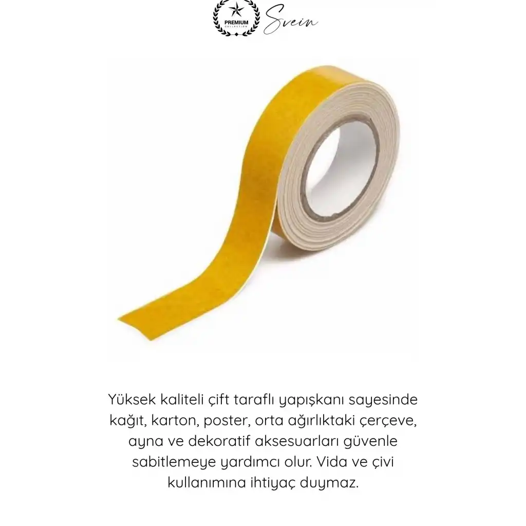 #KöpükBant 5 Kg Çift Taraflı Köpük Montaj Bandı 19mm 2 Metre Güçlü Yapışkan Duvar Bant Beyaz Çerçeve Ayna Poster Dekorasyon Sabitleme Vida Gerektirmeyen İç Mekan Yapıştırma Aparatı