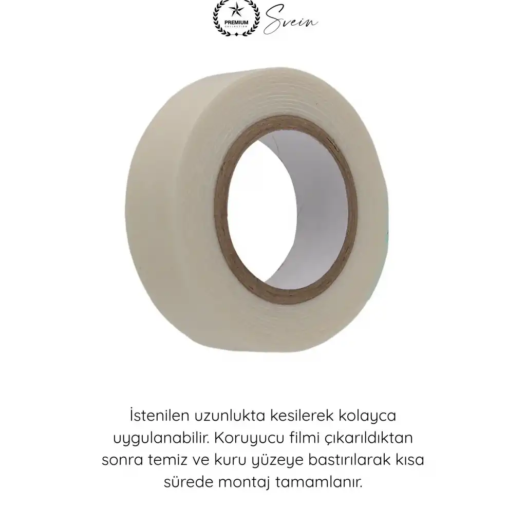 #KöpükBant 5 Kg Çift Taraflı Köpük Montaj Bandı 19mm 2 Metre Güçlü Yapışkan Duvar Bant Beyaz Çerçeve Ayna Poster Dekorasyon Sabitleme Vida Gerektirmeyen İç Mekan Yapıştırma Aparatı