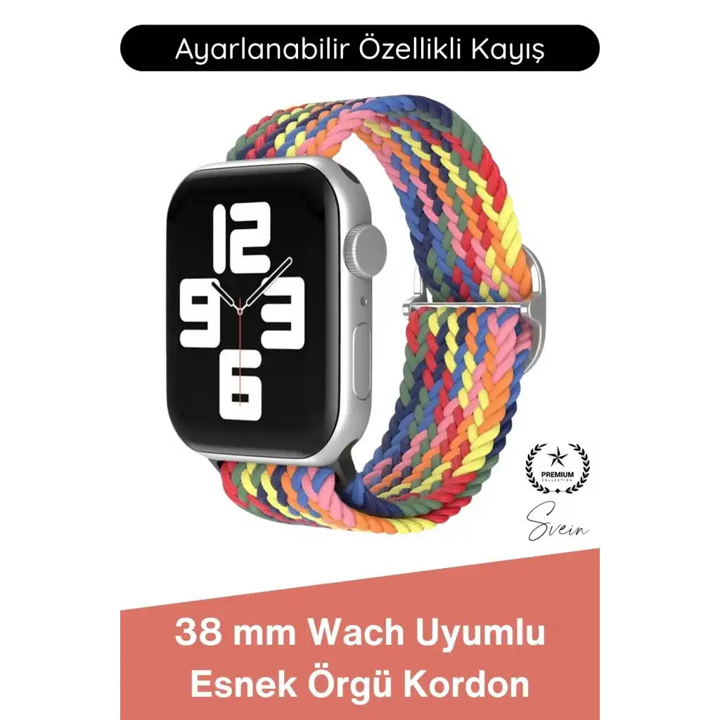 #Kordon Apple Watch Uyumlu Örgü Akıllı Saat Kordonu Ayarlanabilir Esnek Nefes Alabilir Yumuşak Dokulu Spor Günlük Kullanım Elastik Kayış Hafif Dayanıklı Modern Bileklik Aksesuarı