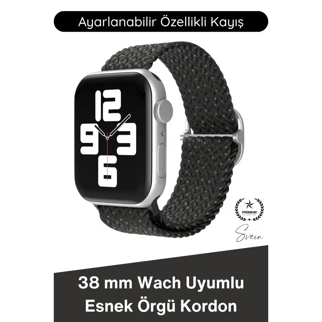 #Kordon Apple Watch Uyumlu Örgü Akıllı Saat Kordonu Ayarlanabilir Esnek Nefes Alabilir Yumuşak Dokulu Spor Günlük Kullanım Elastik Kayış Hafif Dayanıklı Modern Bileklik Aksesuarı