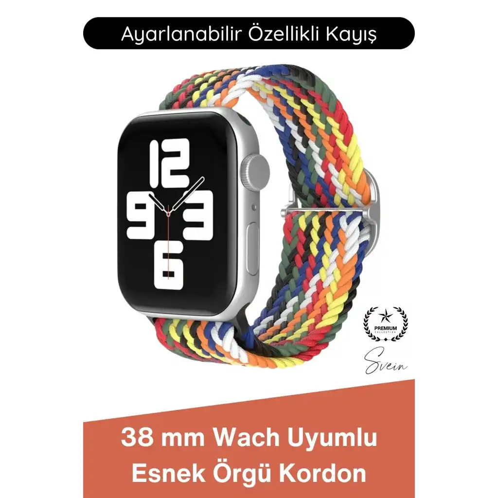 #Kordon Apple Watch Uyumlu Örgü Akıllı Saat Kordonu Ayarlanabilir Esnek Nefes Alabilir Yumuşak Dokulu Spor Günlük Kullanım Elastik Kayış Hafif Dayanıklı Modern Bileklik Aksesuarı