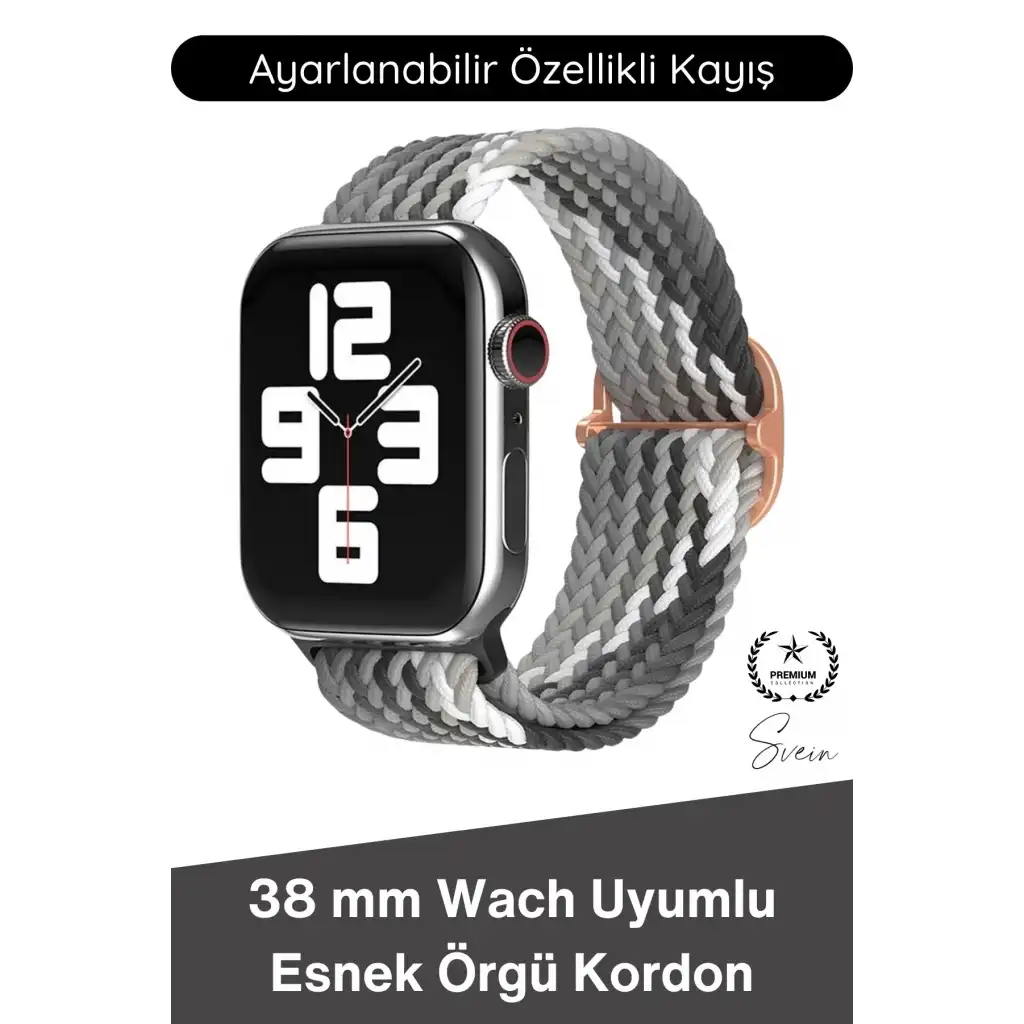 #Kordon Apple Watch Uyumlu Örgü Akıllı Saat Kordonu Ayarlanabilir Esnek Nefes Alabilir Yumuşak Dokulu Spor Günlük Kullanım Elastik Kayış Hafif Dayanıklı Modern Bileklik Aksesuarı