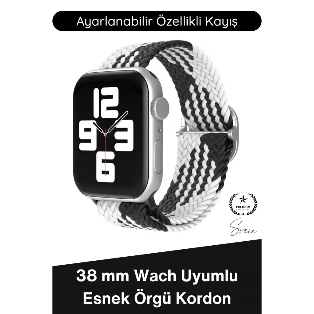 #Kordon Apple Watch Uyumlu Örgü Akıllı Saat Kordonu Ayarlanabilir Esnek Nefes Alabilir Yumuşak Dokulu Spor Günlük Kullanım Elastik Kayış Hafif Dayanıklı Modern Bileklik Aksesuarı