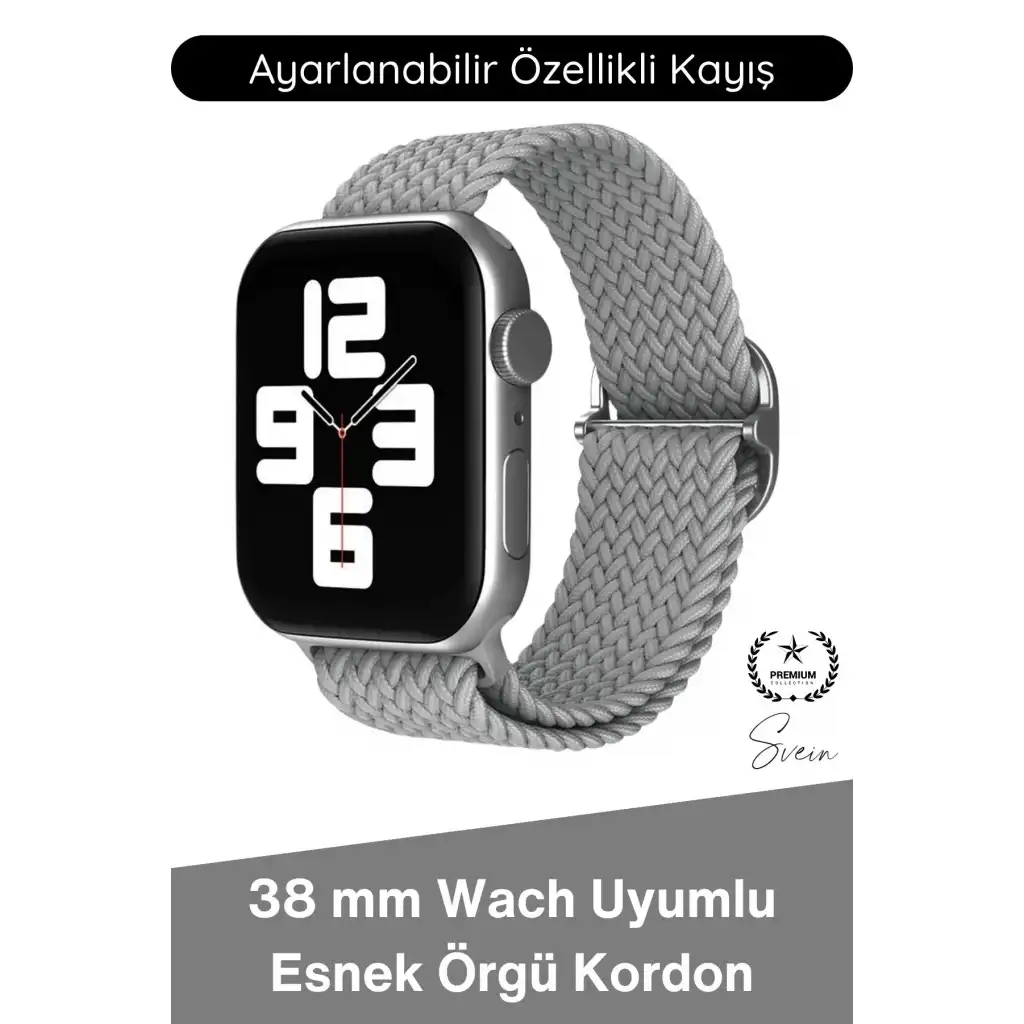 #Kordon Apple Watch Uyumlu Örgü Akıllı Saat Kordonu Ayarlanabilir Esnek Nefes Alabilir Yumuşak Dokulu Spor Günlük Kullanım Elastik Kayış Hafif Dayanıklı Modern Bileklik Aksesuarı