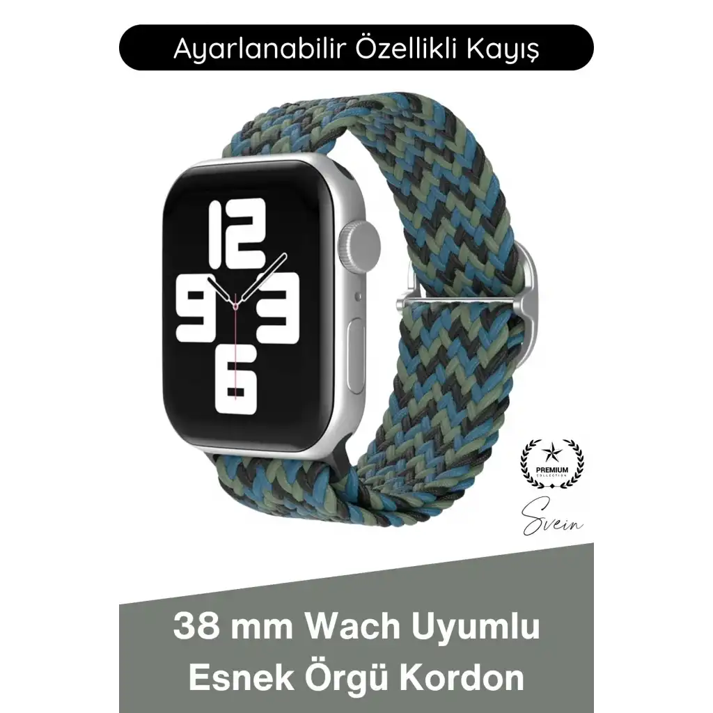 #Kordon Apple Watch Uyumlu Örgü Akıllı Saat Kordonu Ayarlanabilir Esnek Nefes Alabilir Yumuşak Dokulu Spor Günlük Kullanım Elastik Kayış Hafif Dayanıklı Modern Bileklik Aksesuarı