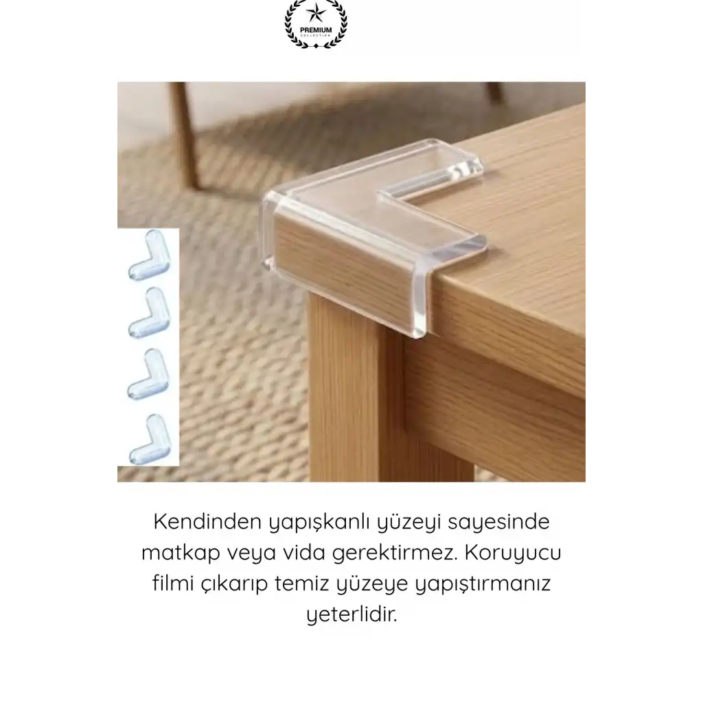 #KöşeKoruma Silikon Şeffaf Masa Kenarı Koruma Aparatı 4 Adet Yapışkanlı Köşe Koruyucu Bebek Çocuk Güvenlik Darbe Önleyici Sehpa Dolap TV Ünitesi Mobilya Köşe Koruması Yumuşak PVC 90 Derece
