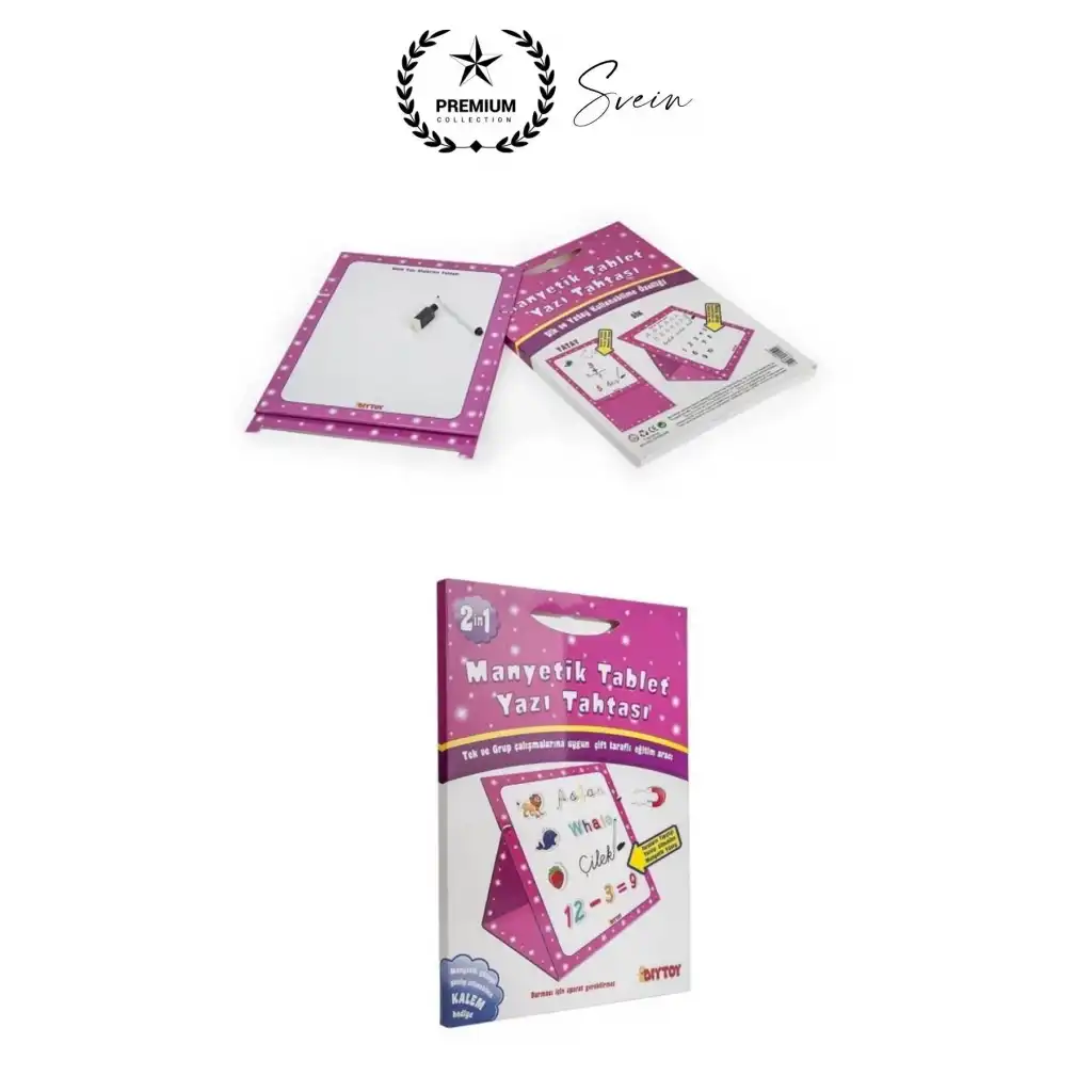 Manyetik Tablet Yazı Tahtası Kalemli Yazılıp Silinebilen Çocuk Resim Kolayca Katlanır Eğitim Aracı