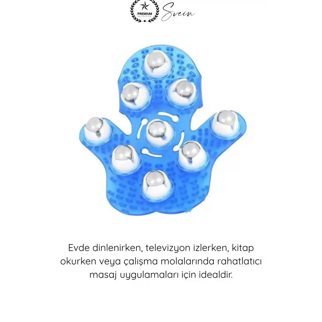 #Masaj 9 Bilyeli Masaj Eldiveni Giyilebilir Plastik Vücut Masaj Aleti Selülit Masajı Kan Dolaşımı Destekleyici Sıkılaştırıcı Ergonomik El Tipi Masaj Aparatı
