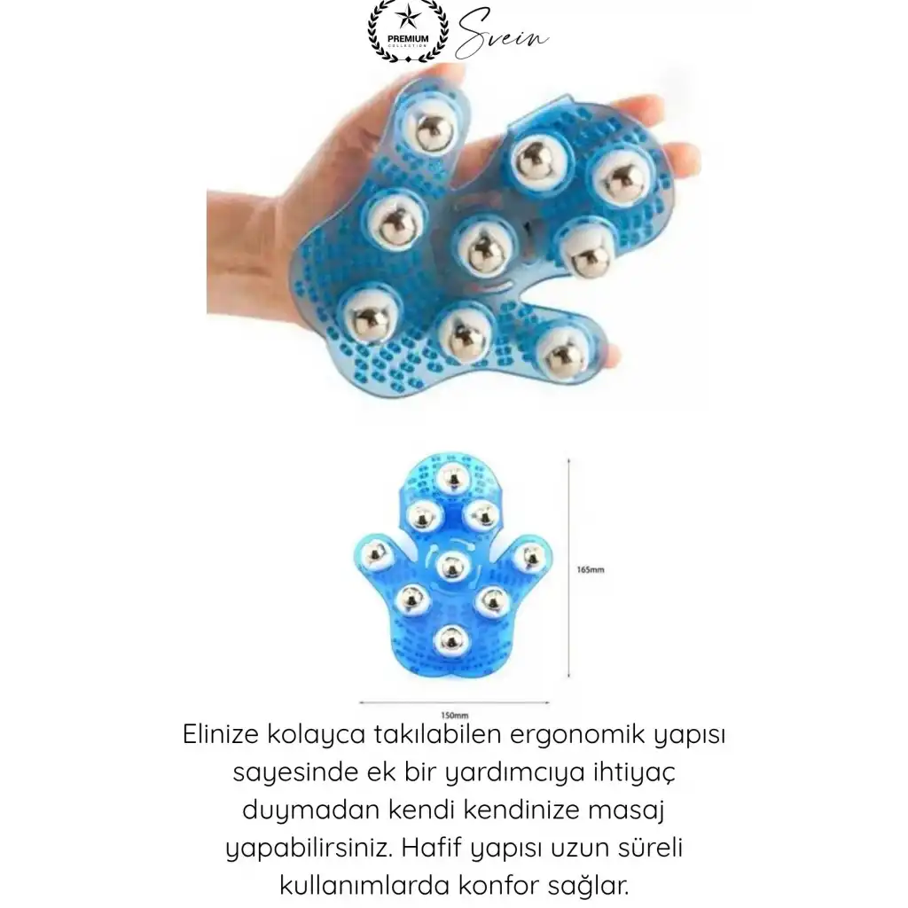 #Masaj 9 Bilyeli Masaj Eldiveni Giyilebilir Plastik Vücut Masaj Aleti Selülit Masajı Kan Dolaşımı Destekleyici Sıkılaştırıcı Ergonomik El Tipi Masaj Aparatı