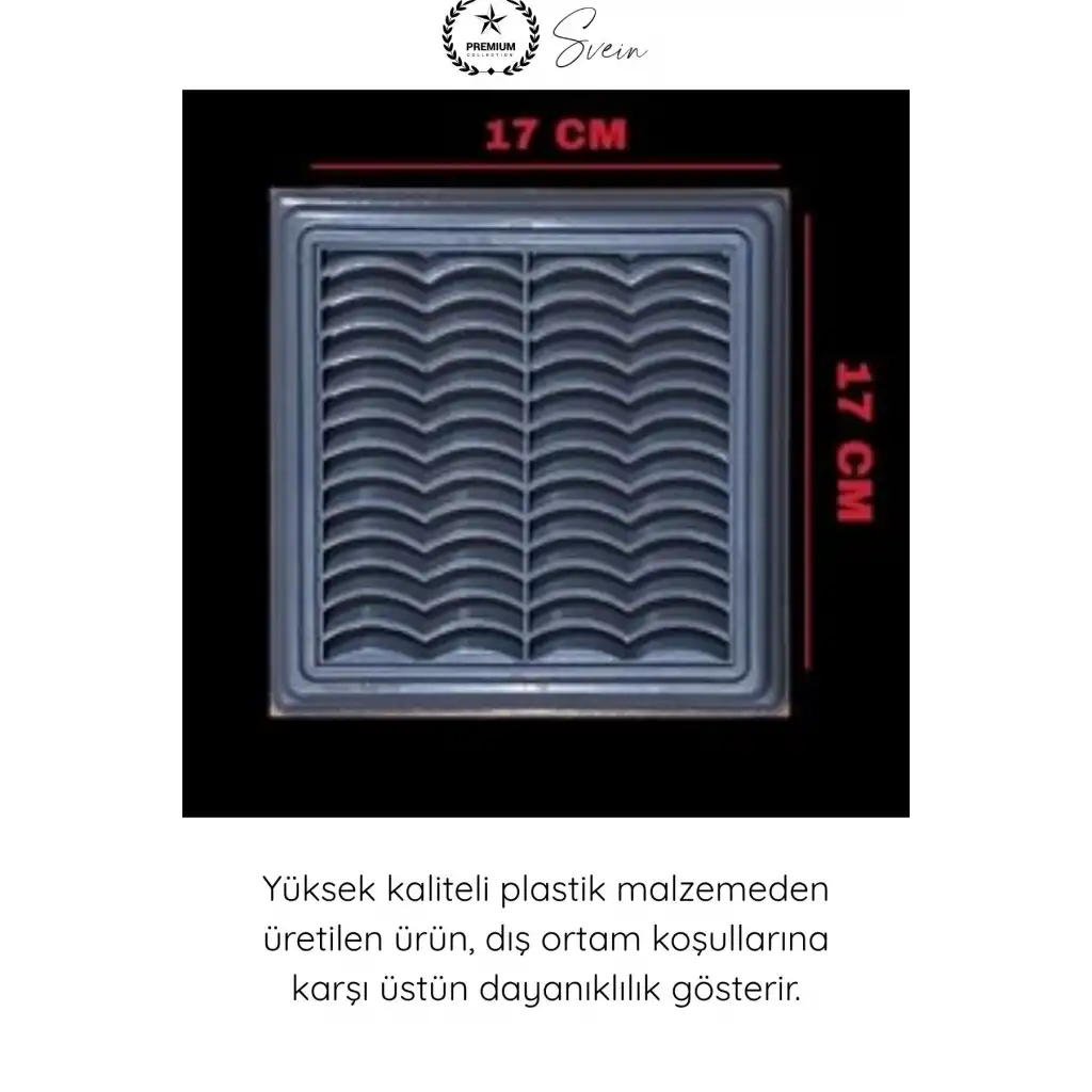 #Menfez Kare Baca Kapağı Ayarlı Duvar Menfezi Antrasit Gri Filtreli Havalandırma Kapağı Plastik Ventilasyon Paneli Toz Böcek Önleyici Dekoratif Hava Çıkış Izgarası Dayanıklı Kullanım 17x17 cm