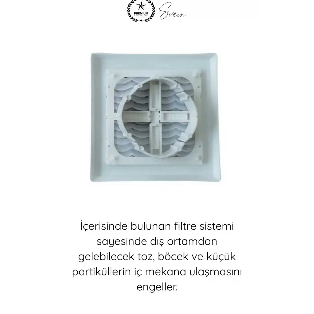 #Menfez Kare Baca Kapağı Ayarlı Duvar Menfezi Antrasit Gri Filtreli Havalandırma Kapağı Plastik Ventilasyon Paneli Toz Böcek Önleyici Dekoratif Hava Çıkış Izgarası Dayanıklı Kullanım 17x17 cm