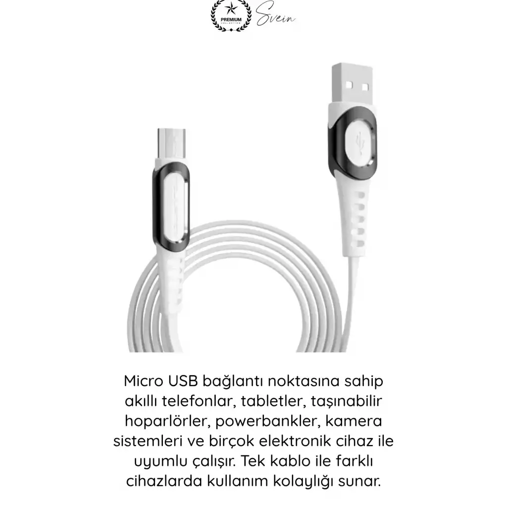 #MicroUSB Süper Hızlı DC01 Micro USB Şarj Kablosu 1M 2.4A Hızlı Veri Aktarım Android Telefon Tablet Powerbank Uyumlu Dayanıklı Bakır İletken Beyaz Senkronizasyon Enerji Bağlantı Aksesuarı