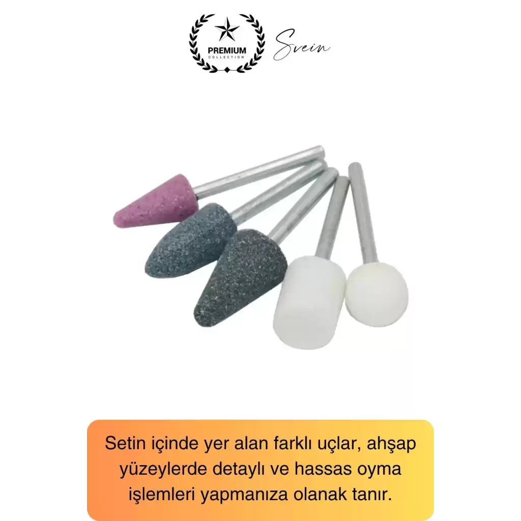 Premium 10 Parça Hobi Gravür Taşlama Ucu Mini Metal Ahşap Oyma Seti Parlatma Zımparalama Fırçalama