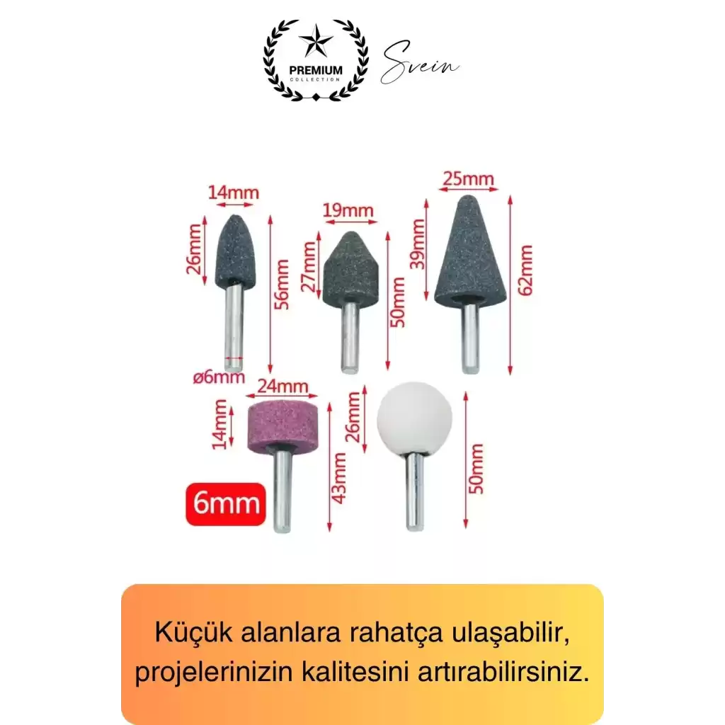 Premium 10 Parça Hobi Gravür Taşlama Ucu Mini Metal Ahşap Oyma Seti Parlatma Zımparalama Fırçalama