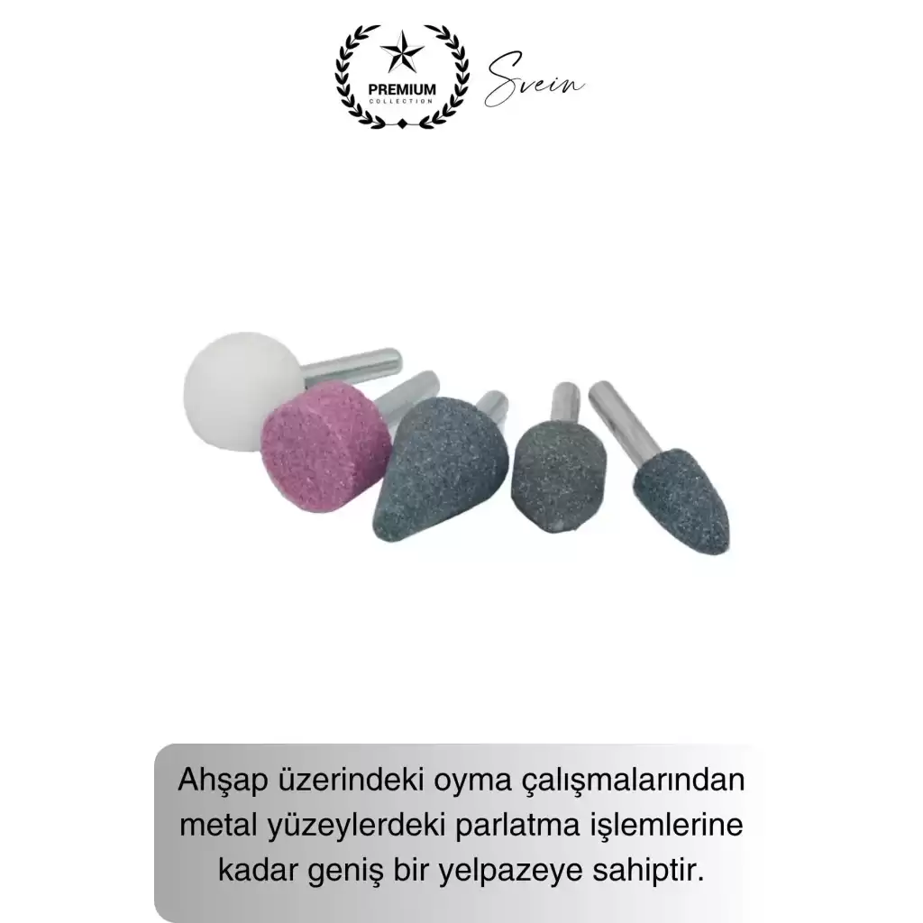 Premium 5 Parça Hobi Gravür Taşlama Ucu Mini Metal Ahşap Oyma Seti Parlatma Zımparalama Fırçalama
