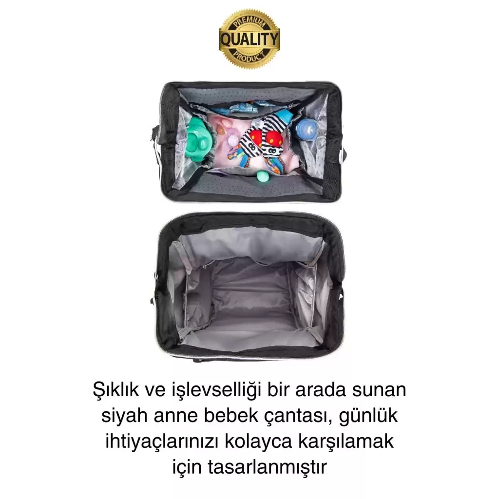 Premium Yeni Sezon Anne Bebek Sırt Çantası Çok Gözlü Termal Biberon Hazneli Askılı Büyük Geniş Rahat