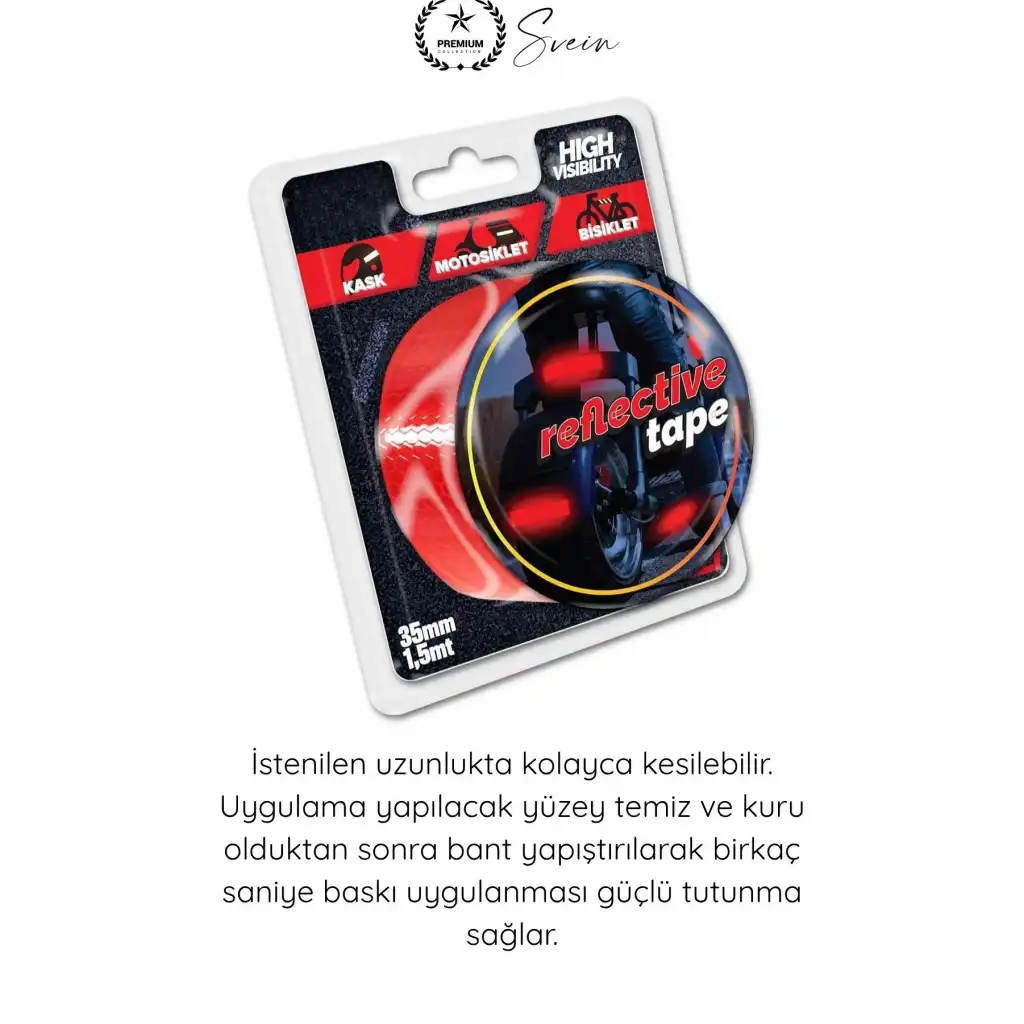 #ReflektifBant Reflektif Kedi Gözü Bant Kırmızı 35mm 1,5 Metre Motosiklet Bisiklet Otomobil Dorse Römork Güvenlik Şeridi Işık Yansıtıcı Gece Görünürlüğü Kendinden Yapışkanlı Dayanıklı Uyarı Etiketi